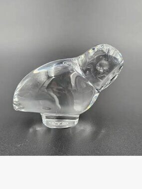 BACCARAT LEAD CRYSTAL LUCKY OWL, VINTAGE. RARE. COLLECTIBLE.